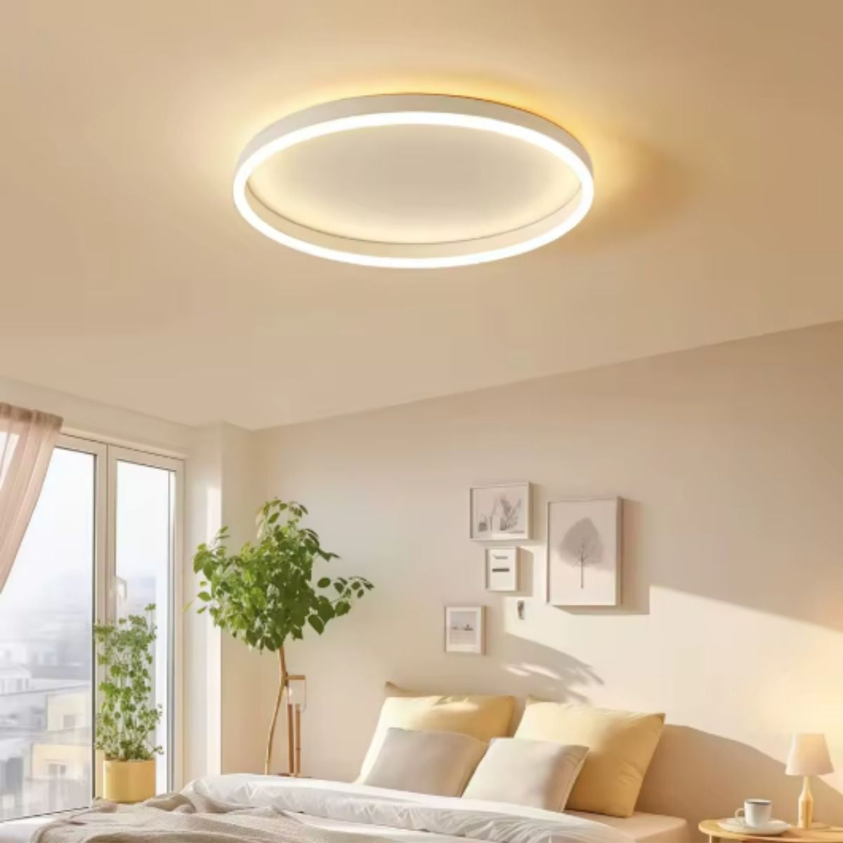 Plafon LED Redondo 24W 40cm Bivolt 3 Tons Efeito Memória