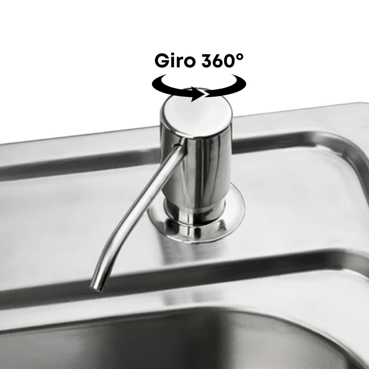 Dosador de Embutir Inox/Abs 350ML - Cor Cromada
