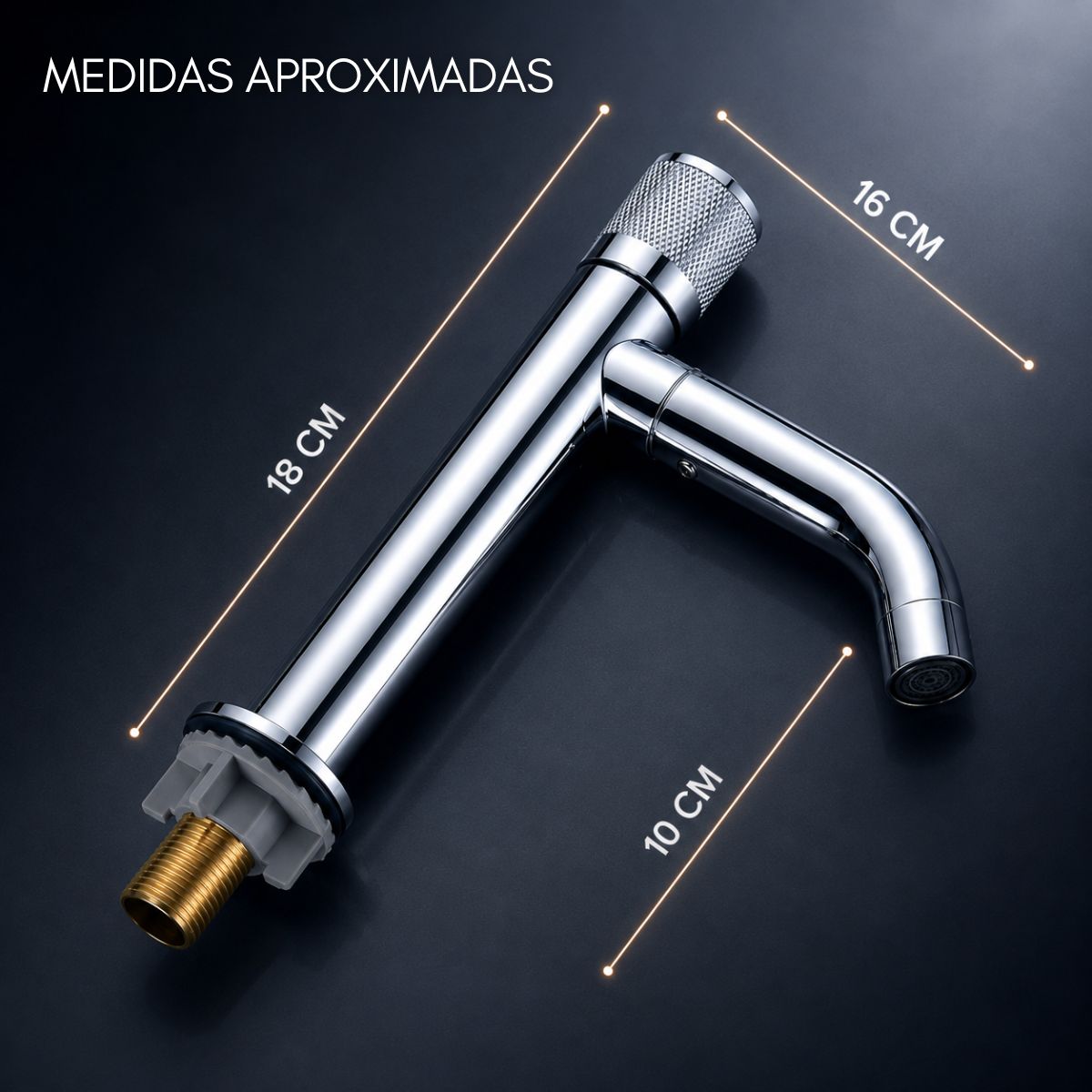 Torneira Bancada - Modelo Vetro - Cromada