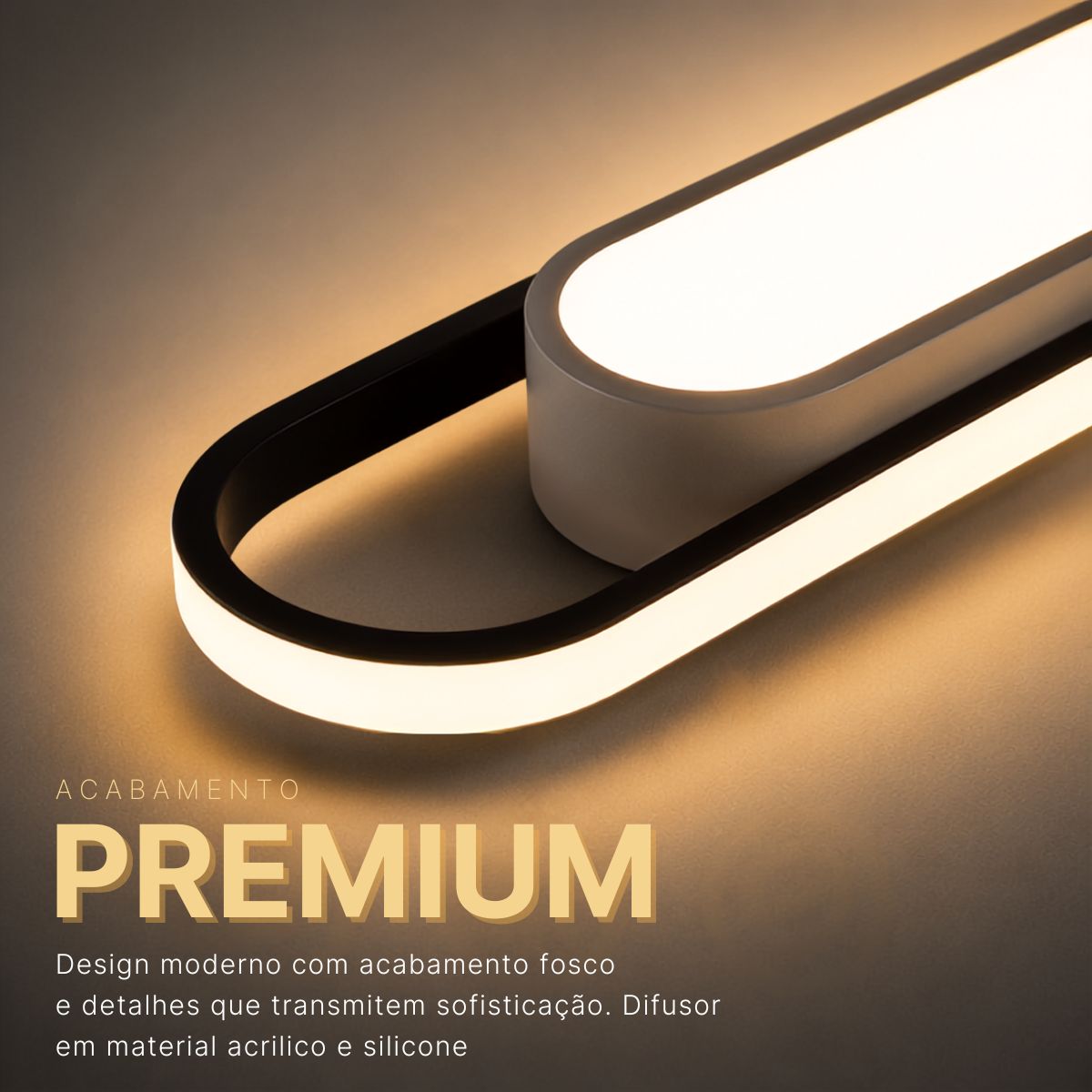 Luminária LED de Teto Modelo Ark 40cm 23W 3 Cores Bivolt