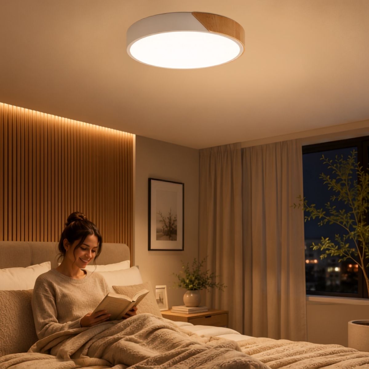Luminária Plafon LED Redondo Slim 40cm 36W 3 Cores Bivolt