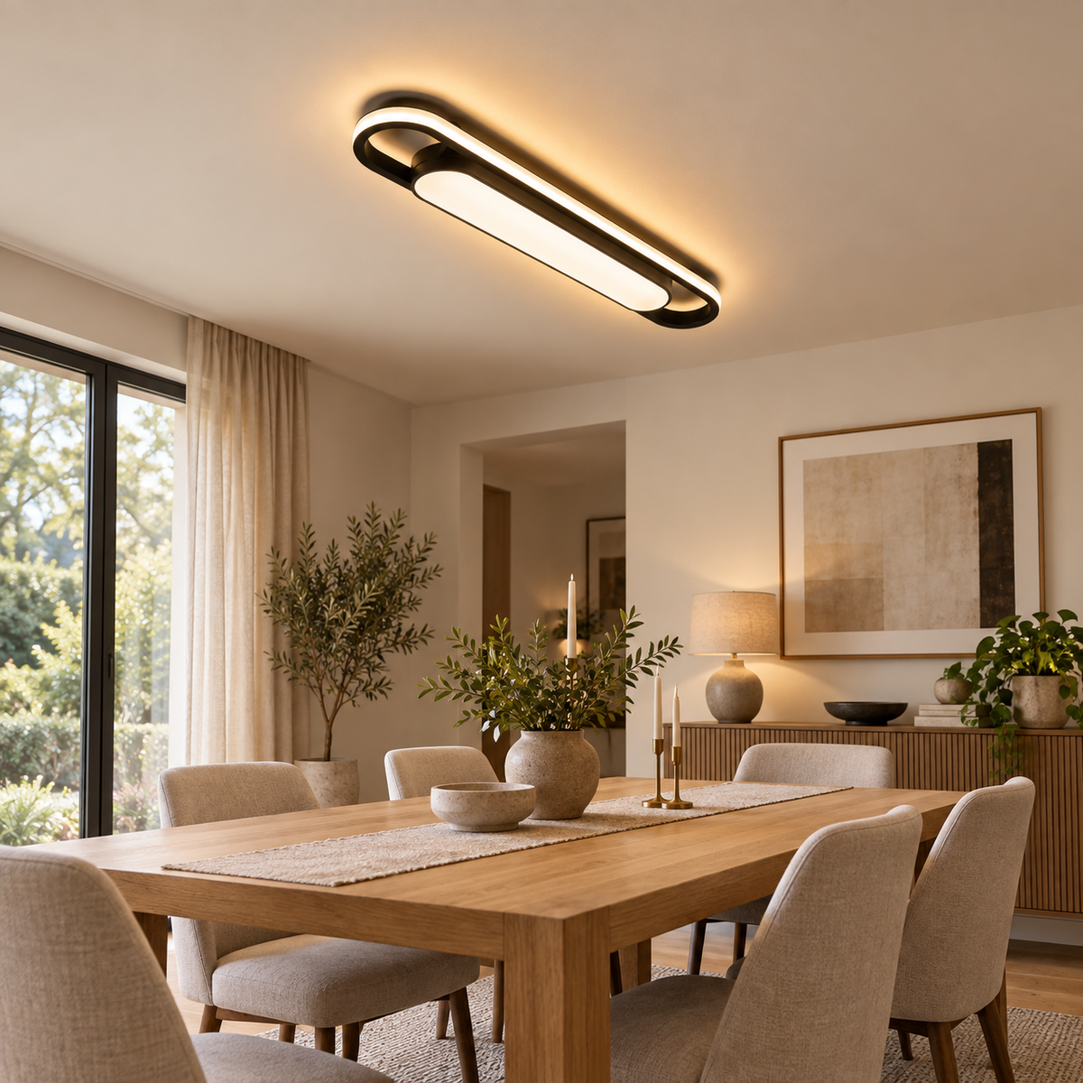 Luminária LED Sobrepor Ark 60cm 3 em 1 Moderna