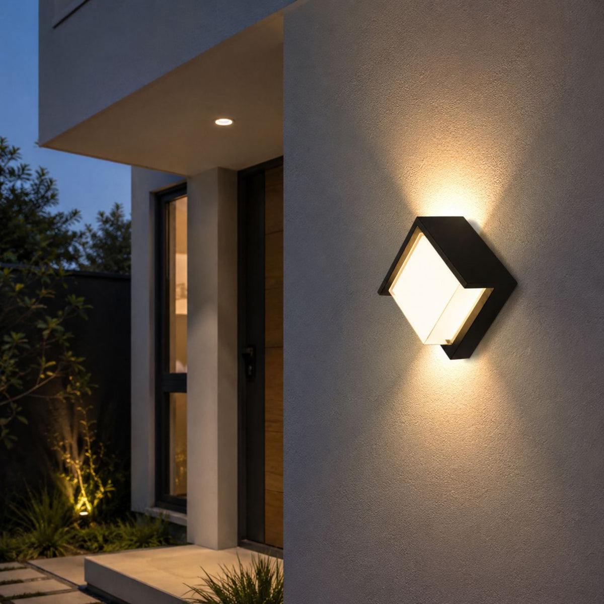 Arandela de Parede 160x135 LED 12W Preta Modelo Dock