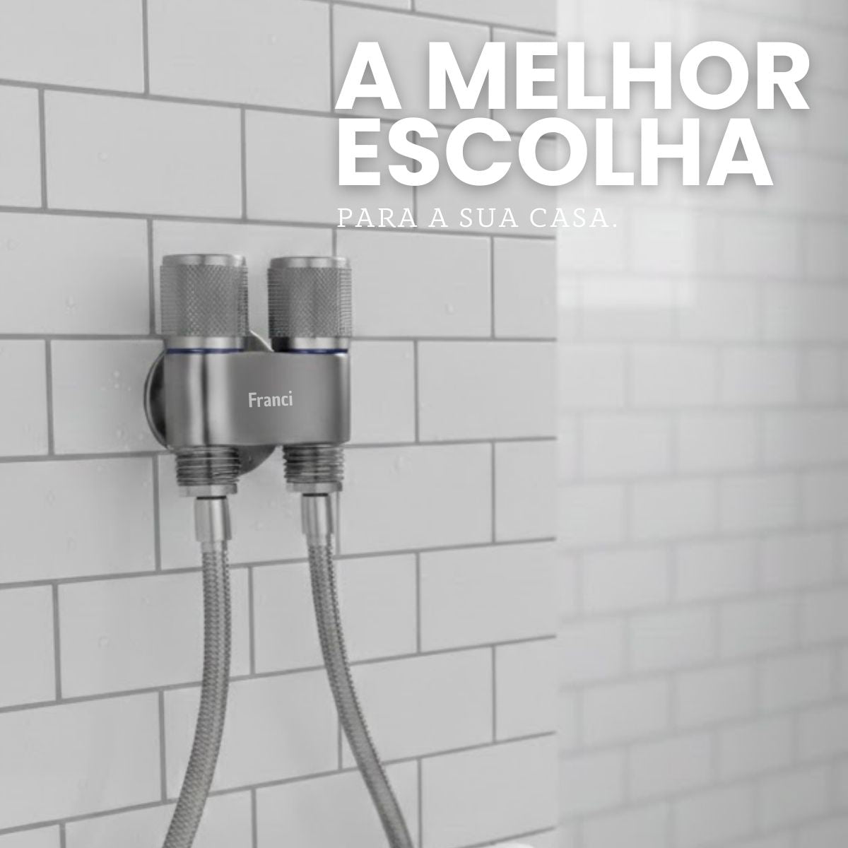 Registro Duplo Duas Saídas Tanque Máquina Banheiro 1/2 - Grafite