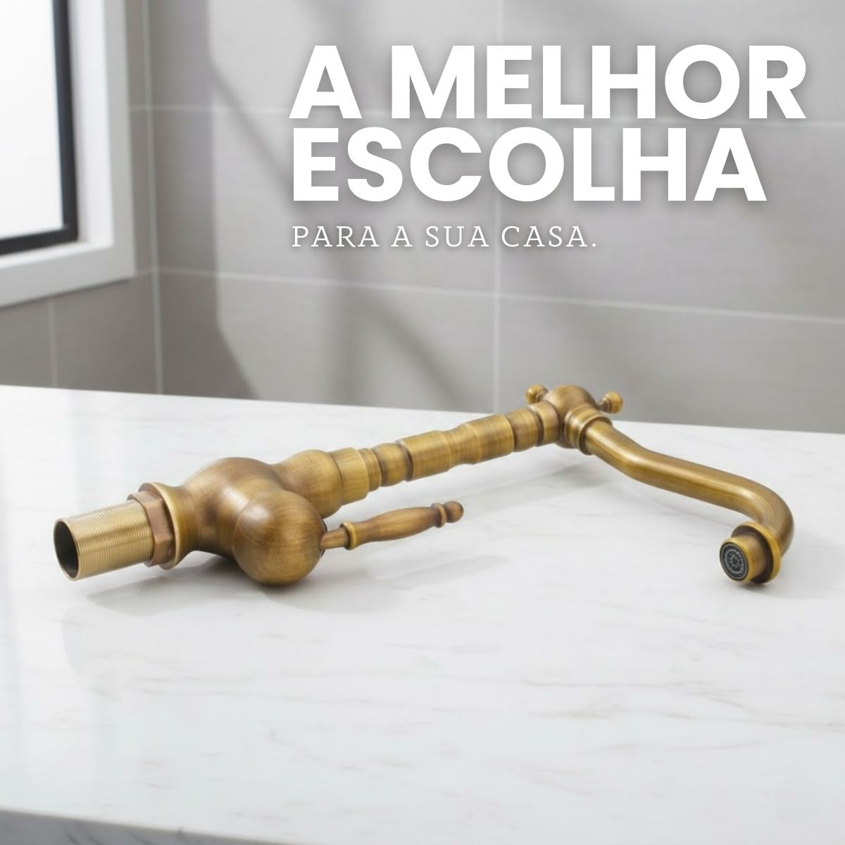 Torneira Bancada Misturador Alta - Modelo Victoria - Bronze