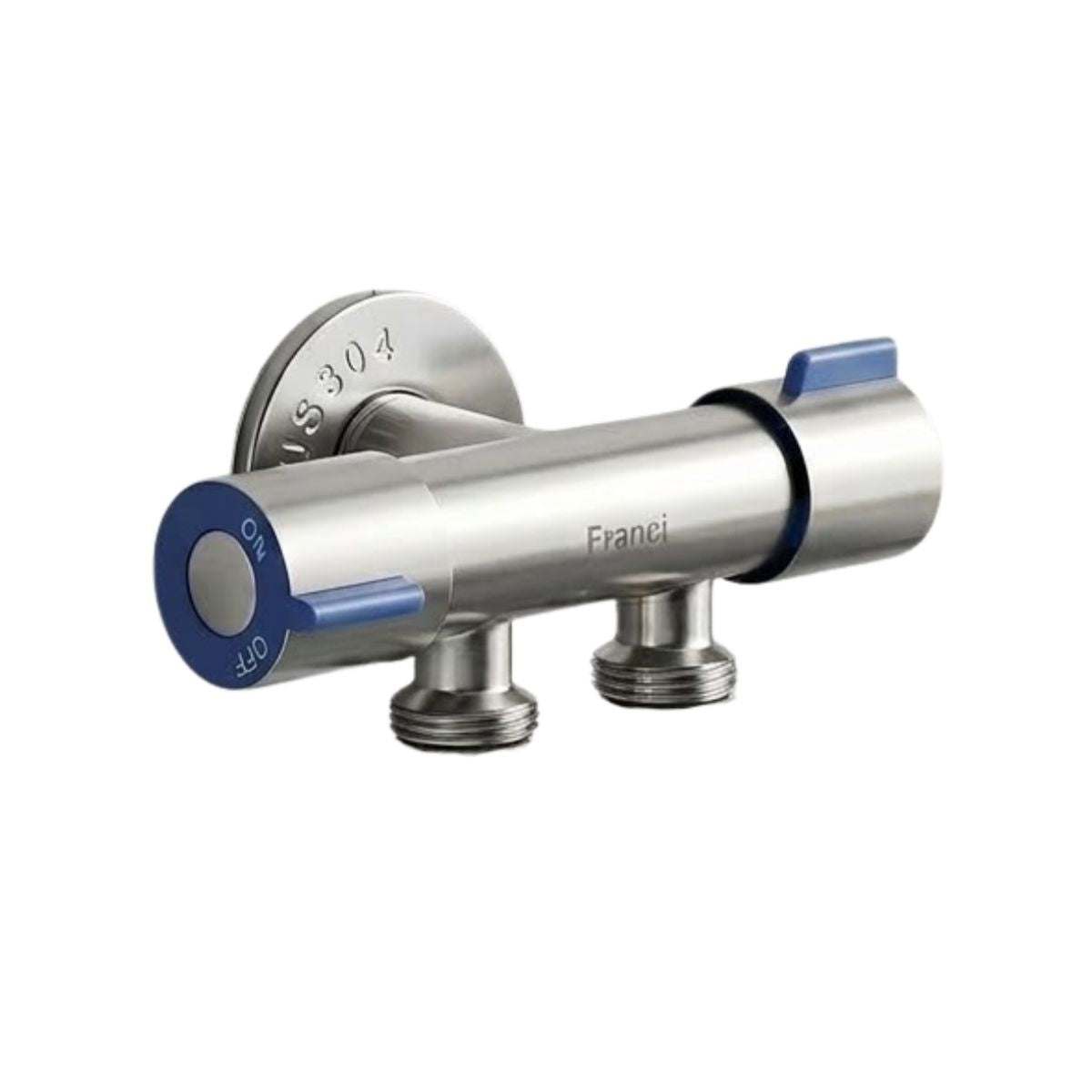 Registro Duplo de Metal 1/2” Inox Fosco com 2 Saídas