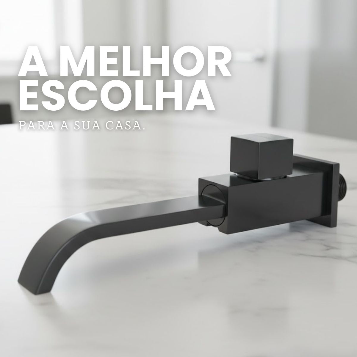 Torneira Parede - Modelo Grand Reno - Preta
