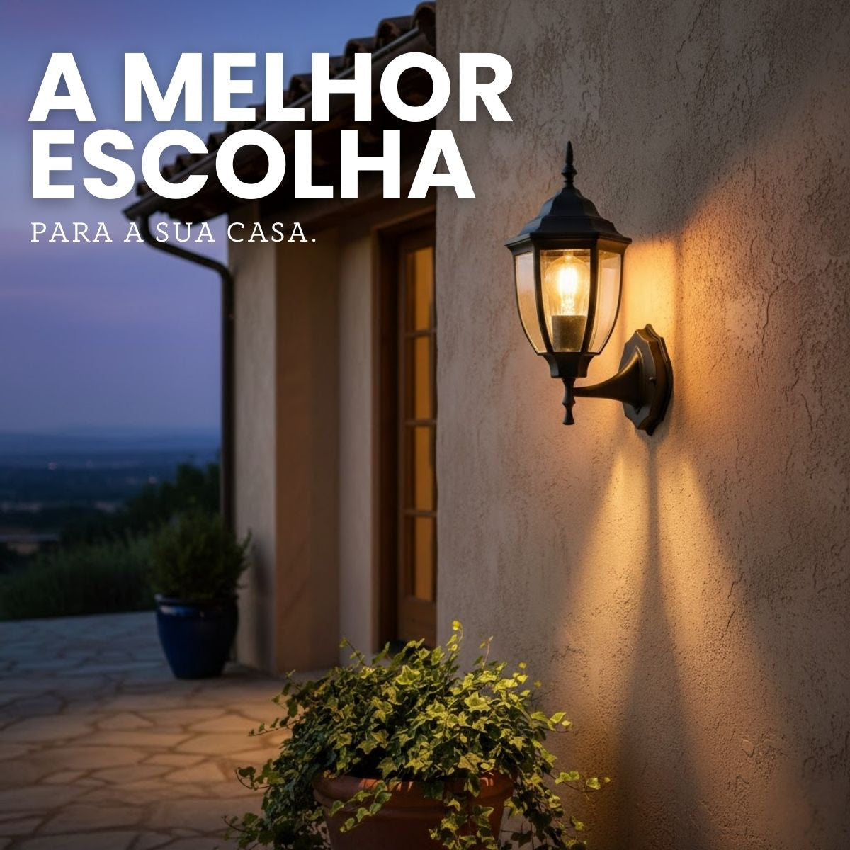 Arandela Vintage Parede Grande Cor Preta - Modelo Colonial