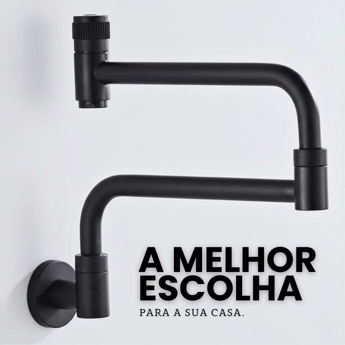 Torneira Parede Articulavel - Modelo Vilhena - Preto