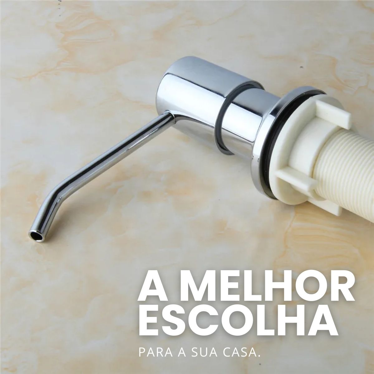 Dosador de Embutir Inox/Abs 350ML - Cor Cromada