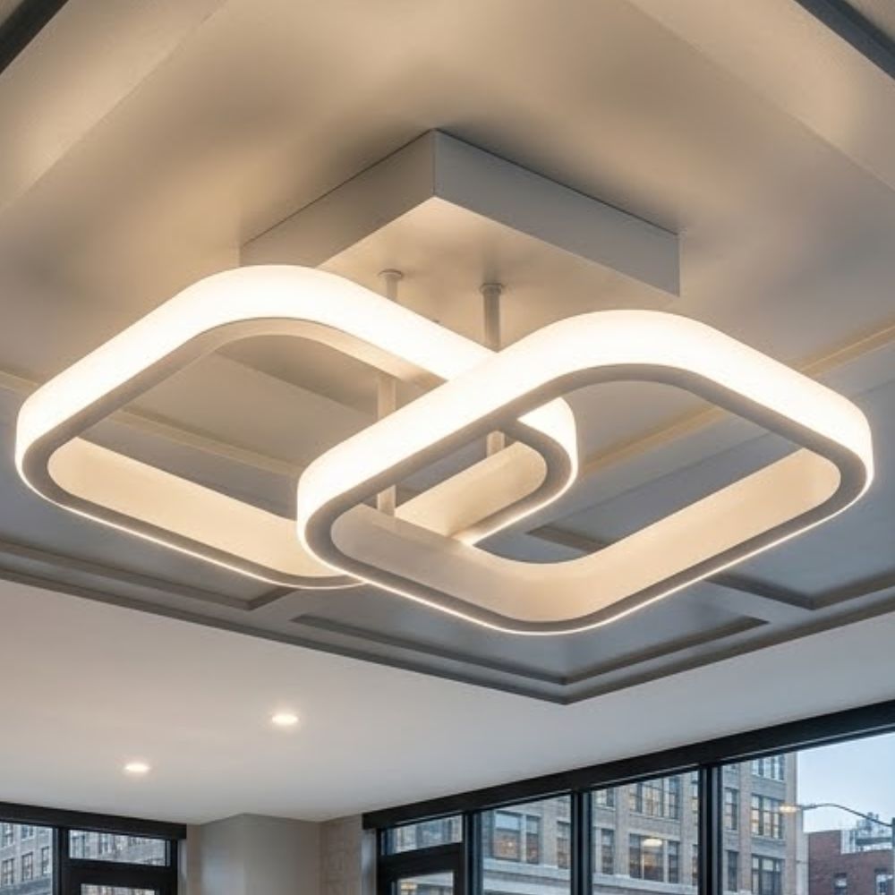 Luminária Teto Quadrado Sobrepor 22w 3 em 1