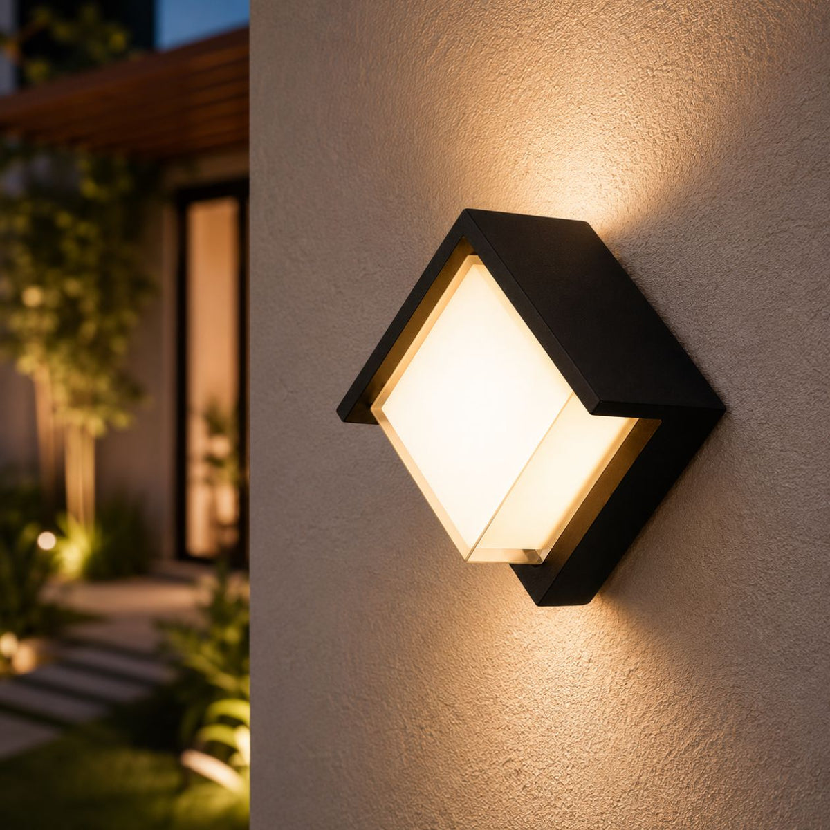 Arandela de Parede 160x135 LED 12W Preta Modelo Dock