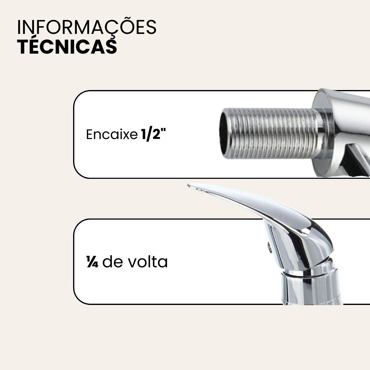 Torneira Bancada Baixa - Modelo Cromo - Cromada