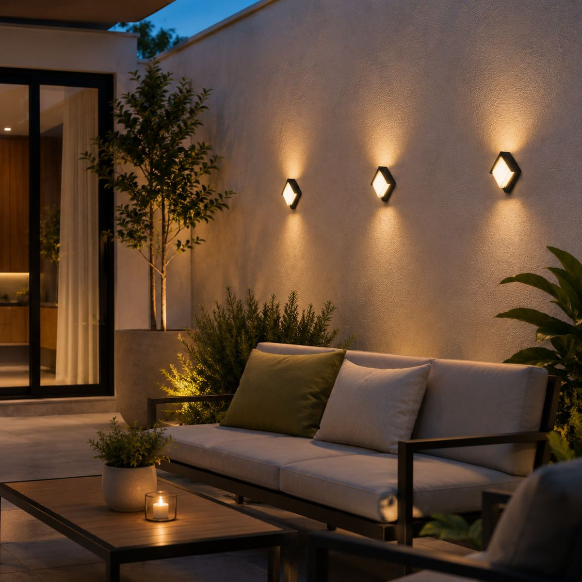 Arandela de Parede 160x135 LED 12W Preta Modelo Dock