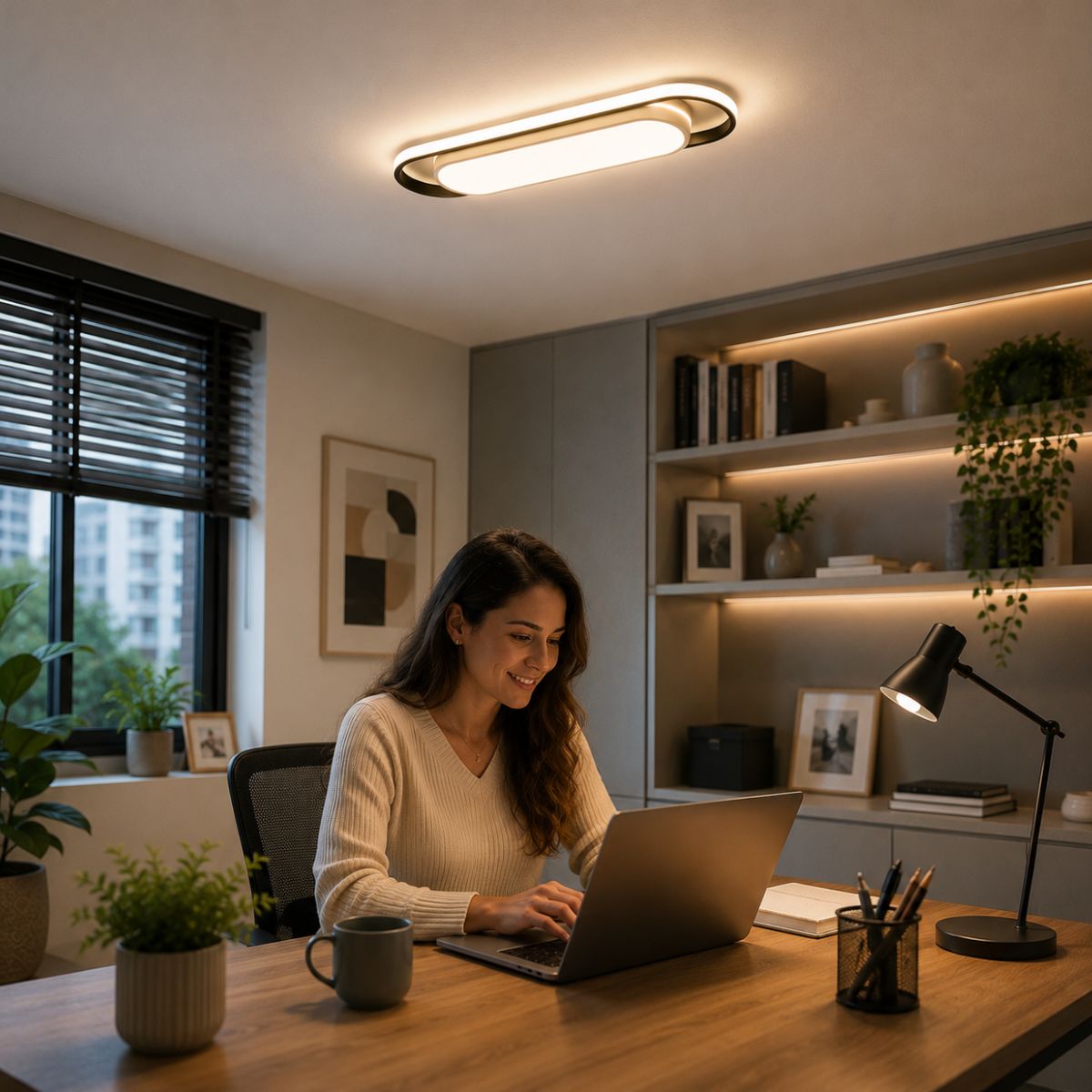 Luminária LED de Teto Modelo Ark 40cm 23W 3 Cores Bivolt