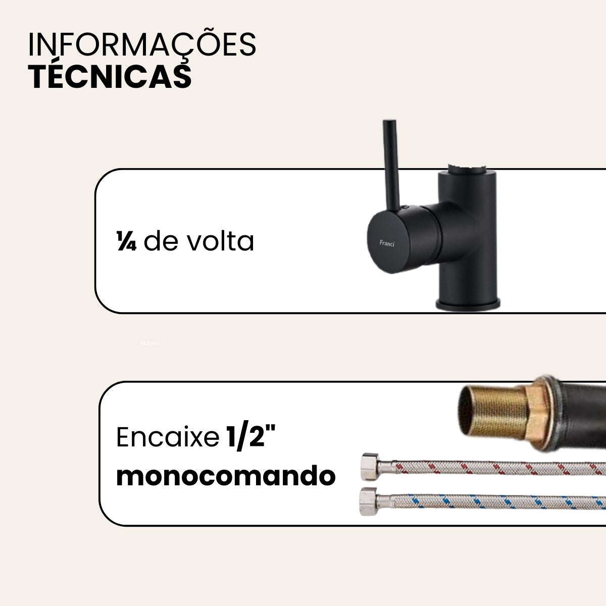 Torneira Bancada Mola - Modelo Spring - Preto