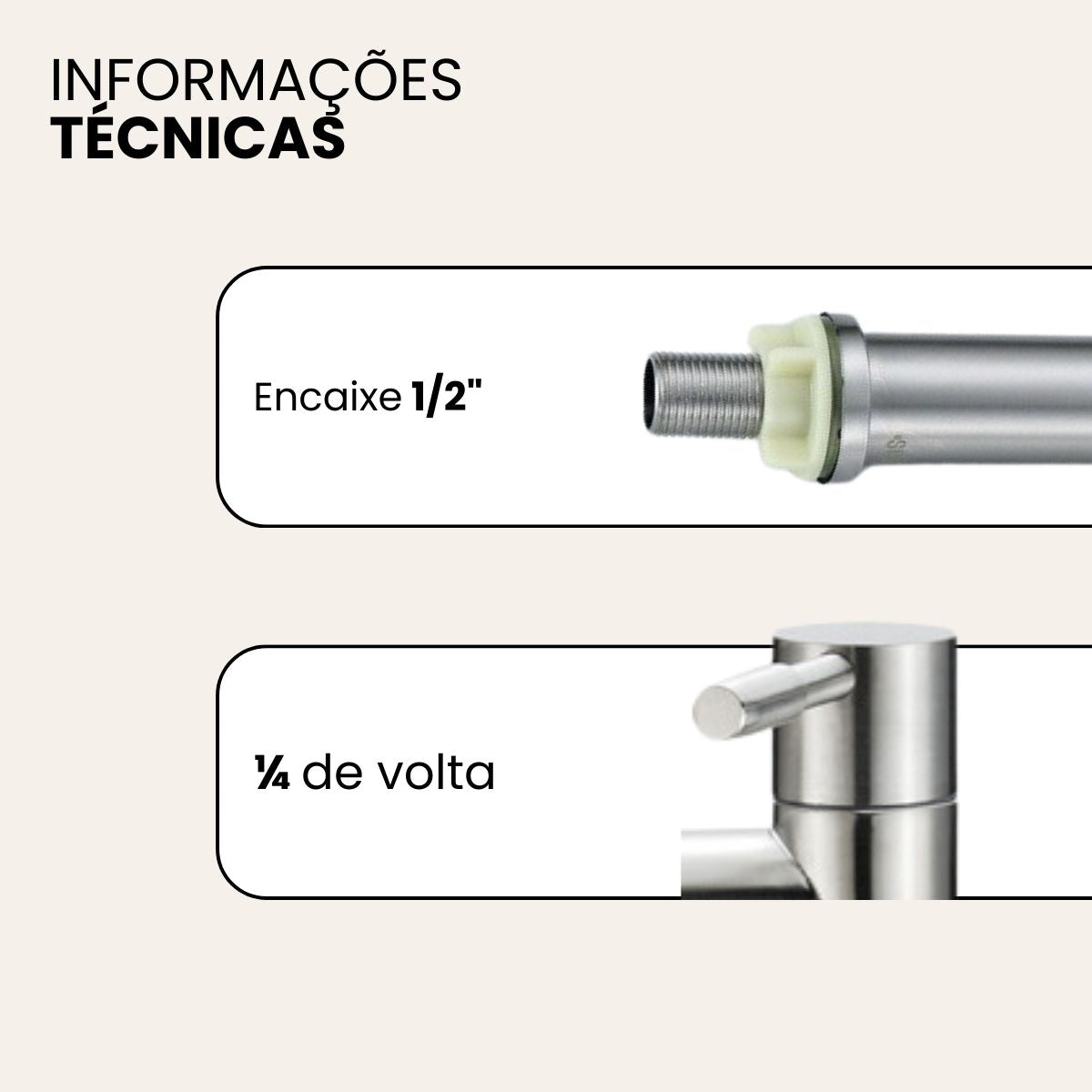 Torneira Bancada Alta - Modelo Parana  - Cromado Fosco