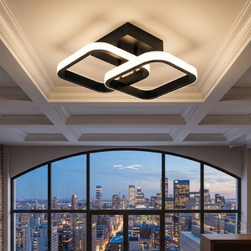 Luminária Teto Quadrado Sobrepor 22w 3 em 1
