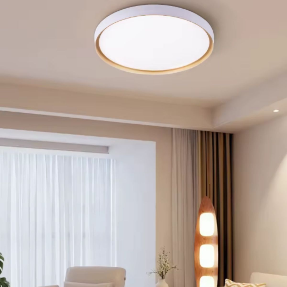 Plafon LED Montana 50W 50cm Bivolt 3 Cores Moderna