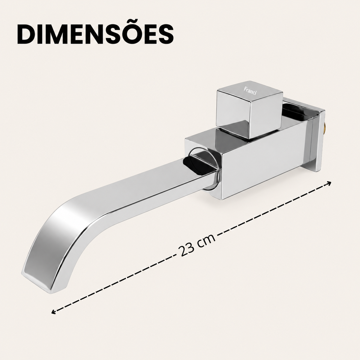 Torneira Parede - Modelo Grand Reno - Cromada