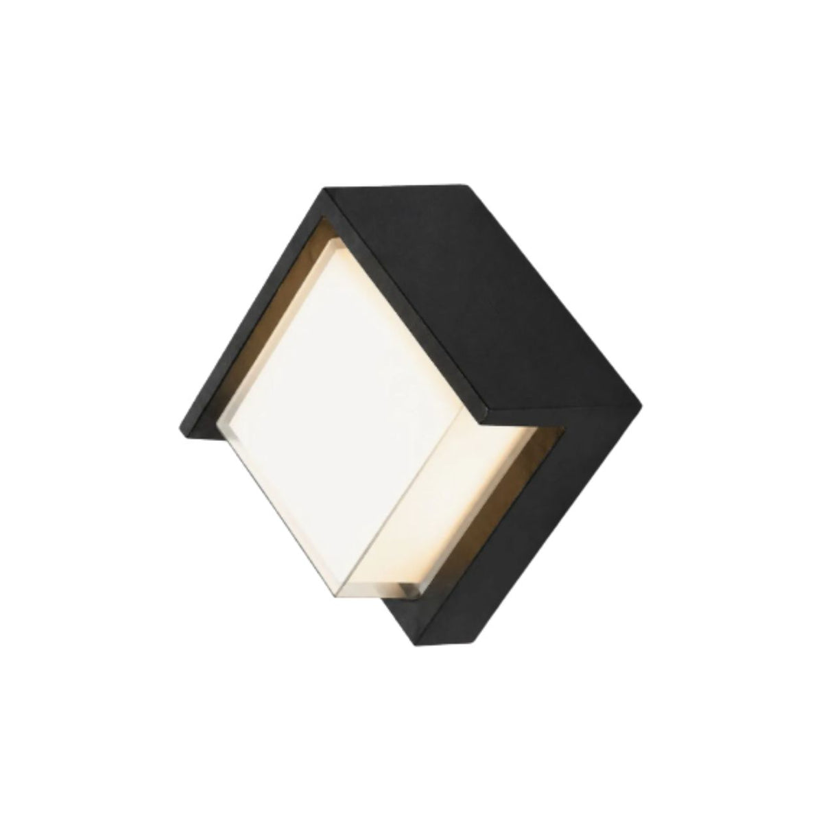 Arandela LED Quadrada 5W Preta IP65 Bivolt