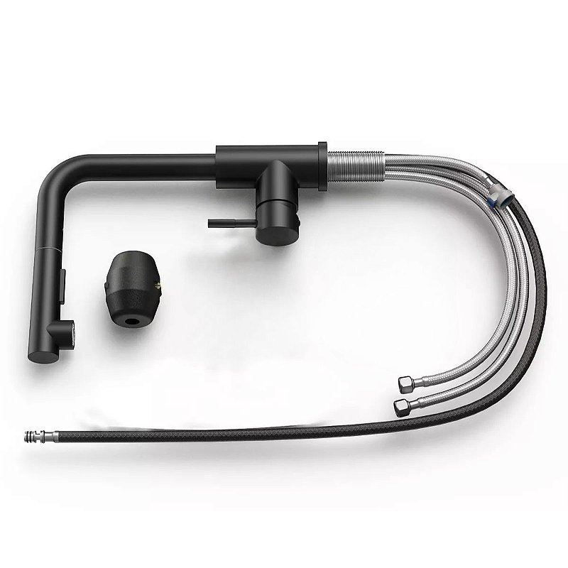 Torneira Bancada Misturador Extensor - Modelo Retracta - Preta