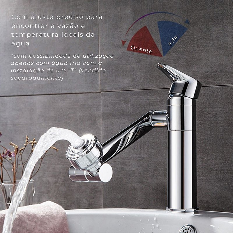 Torneira Bancada Articulada - Modelo 1080 - Cromada