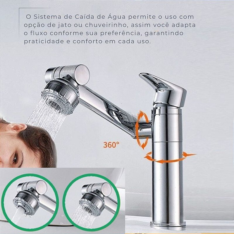 Torneira Bancada Articulada - Modelo 1080 - Cromada